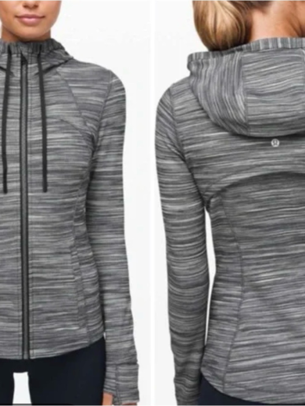 lululemon Hooded Define Jacket, Dark blue Striped Full-Zip Sweatshirt